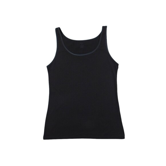 Dagi Black Scoop Neck Cotton Stretch Tank Top – Women’s Size 46 XL Basic - Picture 2 of 9